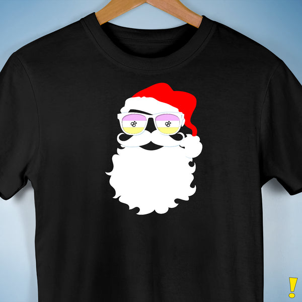 Santa’s Twink Pride Flag Shades Premium Unisex T-Shirt - Black